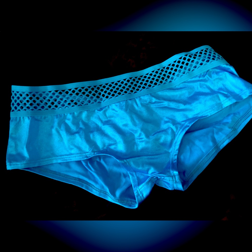 New!!! Turquoise Satin Boy shorts